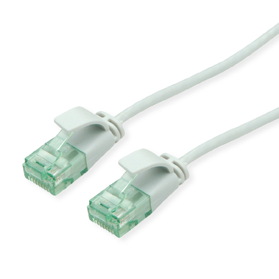 ROLINE RM Cordon Data Center UTP Cat.6A (Classe EA), slim, gris, 1,5 m-Lire la description
