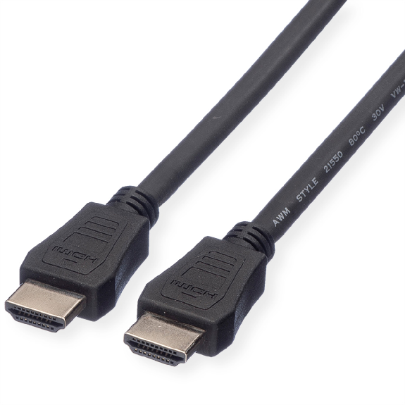 VALUE HDMI High Speed Kabel mit Ethernet, LSOH, schwarz, 2 m-Beschreibung lesen