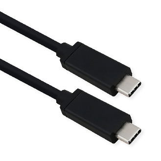 ROLINE Câble USB4 Gen 3, avec PD (Power Delivery), avec Emark, C-C, M/M, 40 Gbit/s, noir, 0,8 m-Lire la description