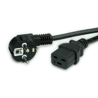 VALUE Netzkabel Schutzkontakt- IEC320-C19 16A, schwarz, 2 m-Beschreibung lesen