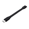 ROLINE USB4 Gen3x2 Kabel, Emark, Flach, C-C, ST/BU, 40Gbit/s, 100W, schwarz, 11,5 cm