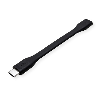 ROLINE USB4 Gen3x2 Kabel, Emark, Flach, C-C, ST/BU, 40Gbit/s, 100W, schwarz, 11,5 cm-Beschreibung lesen