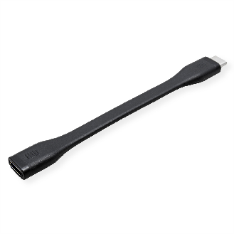 ROLINE USB4 Gen3x2 Kabel, Emark, Flach, C-C, ST/BU, 40Gbit/s, 100W, schwarz, 11,5 cm-Beschreibung lesen