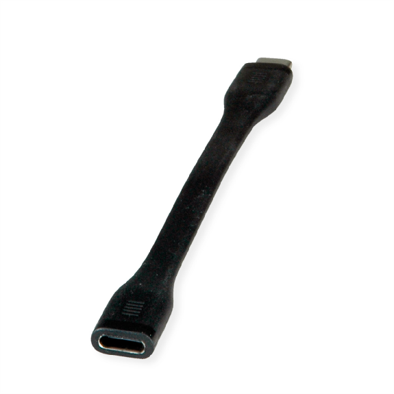 ROLINE USB4 Gen3x2 Kabel, Emark, Flach, C-C, ST/BU, 40Gbit/s, 100W, schwarz, 11,5 cm-Beschreibung lesen