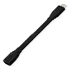 ROLINE USB4 Gen3x2 Kabel, Emark, Flach, C-C, ST/BU, 40Gbit/s, 100W, schwarz, 11,5 cm