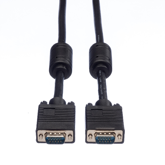 ROLINE SVGA Monitor-Kabel mit Ferritkern+DDC, HD15 ST-ST, 2 m-Beschreibung lesen