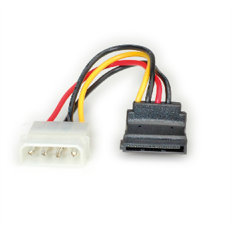 ROLINE Adapterkabel 4 pol. HDD / SATA, abgewinkelt, 0,1 m-Beschreibung lesen