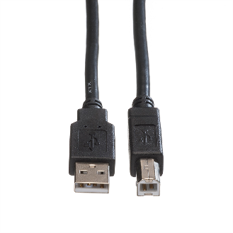 ROLINE USB 2.0 Kabel, Typ A-B, schwarz, 3 m-Beschreibung lesen