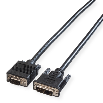 ROLINE DVI-VGA-Kabel, DVI (12+5) ST - HD15 ST, 3 m-Beschreibung lesen