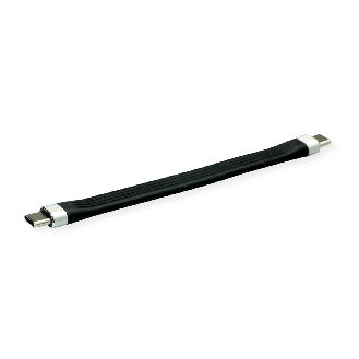 ROLINE USB 3.2 Gen 2 Silikonkabel, Emark, C-C, ST/ST, 10Gbit/s, 60W, schwarz, 11 cm-Beschreibung lesen