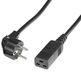 BACHMANN Netzkabel Schutzkontakt - IEC320-C19 16A/250V, schwarz, 2 m-Beschreibung lesen