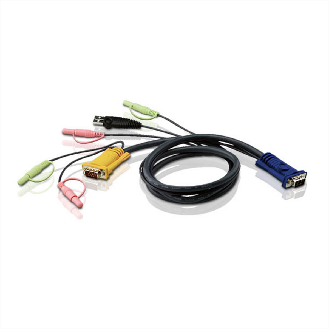 ATEN 2L-5302U KVM Kabel VGA, USB und Audio, schwarz, 1,8 m-Beschreibung lesen