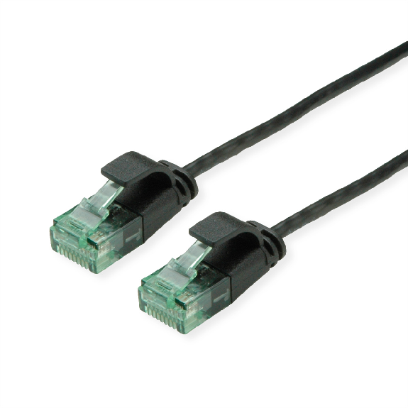 ROLINE RM Cordon Data Center UTP Cat.6A (Classe EA), slim, noir, 0,15 m-Leggi tutto