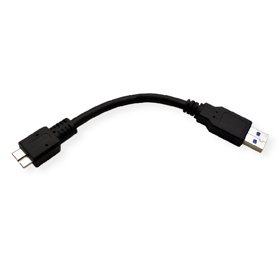 ROLINE Câble USB 3.2 Gen 1, A M - Micro B M, noir, 0,15 m ROLINE Câble USB 3.2 Gen 1, A M - Micro B M, noir, 0,15 m-Lire la description
