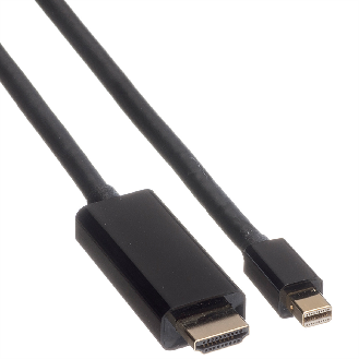 ROLINE Mini DisplayPort Kabel, Mini DP-UHDTV, ST/ST, schwarz, 1 m-Beschreibung lesen
