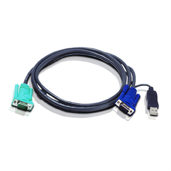ATEN 2L-5203U Câble KVM VGA USB, noir, 3 m-Leggi tutto