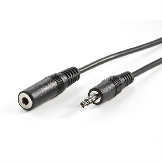 VALUE 3,5mm Verlängerungskabel ST / BU, schwarz, 10 m-Beschreibung lesen