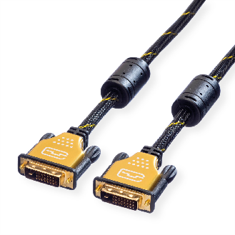 ROLINE GOLD Monitorkabel DVI, ST-ST, (24+1) dual link, Retail Blister, 1 m-Beschreibung lesen
