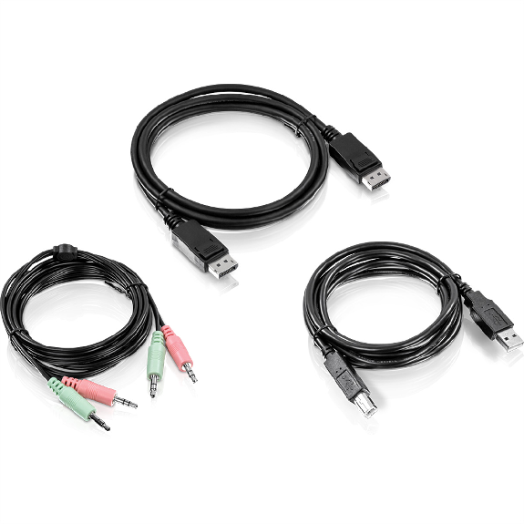 TRENDnet TK-CP06 Kit de câble KVM Audio, USB et DisplayPort, 1,8m TRENDnet TK-CP06 Kit de câble KVM Audio, USB et DisplayPort, 1,8m-Lire la description