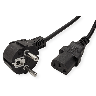 VALUE Netzkabel, gerade IEC-Buchse, schwarz, 1,8 m-Beschreibung lesen