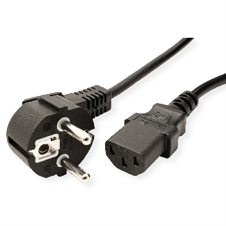 VALUE Netzkabel, gerade IEC-Buchse, schwarz, 1,8 m-Beschreibung lesen
