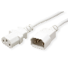 VALUE Câble d'alimentation, IEC 320 C14 - C13, blanc, 1,8 m