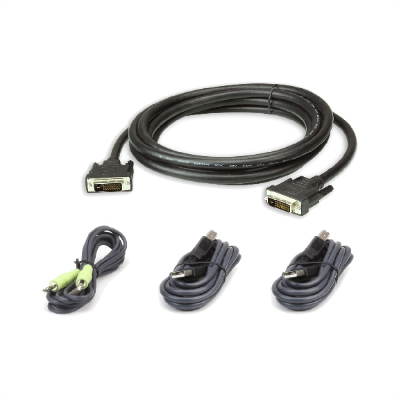 ATEN 2L-7D03UDX4 Kit de câbles KVM sécurisé DVI-D Dual Link USB ATEN 2L-7D03UDX4 Kit de câbles KVM sécurisé DVI-D Dual Link USB-Lire la description