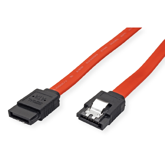 VALUE Câble SATA 6.0 Gbit/s pour disques durs, fermoir à cliquet, 0,5 m VALUE Câble SATA 6.0 Gbit/s pour disques durs, fermoir à cliquet, 0,5 m-Lire la description