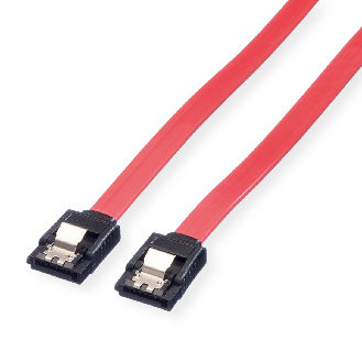 VALUE Câble SATA 6.0 Gbit/s pour disques durs, fermoir à cliquet, 0,5 m-Lire la description