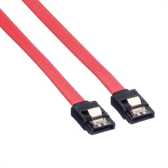VALUE Câble SATA 6.0 Gbit/s pour disques durs, fermoir à cliquet, 0,5 m VALUE Câble SATA 6.0 Gbit/s pour disques durs, fermoir à cliquet, 0,5 m-Lire la description