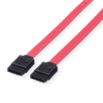 VALUE Câble SATA 6.0 Gbit/s pour disques durs, fermoir à cliquet, 0,5 m-Lire la description