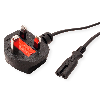 VALUE Cordon UK vers Euro plat C7 bipolaire, noir, 1,95 m