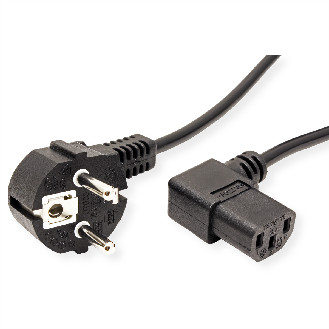 VALUE Netzkabel, abgewinkelte IEC-Buchse, schwarz, 1,8 m-Beschreibung lesen