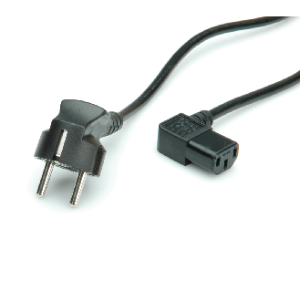 VALUE Netzkabel, abgewinkelte IEC-Buchse, schwarz, 1,8 m-Beschreibung lesen