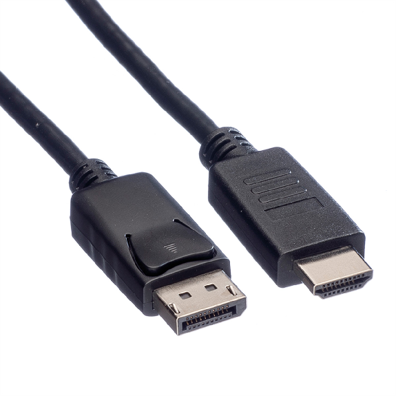 ROLINE Câble DisplayPort DP - HDTV, M/M, noir, 1,5 m-Lire la description