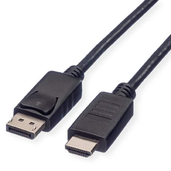 ROLINE Câble DisplayPort DP - HDTV, M/M, noir, 1,5 m-Lire la description