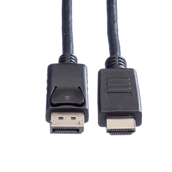 ROLINE Câble DisplayPort DP - HDTV, M/M, noir, 1,5 m-Lire la description
