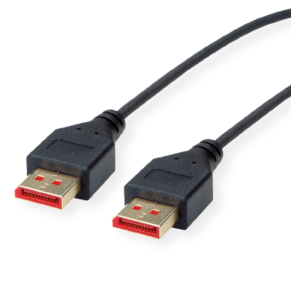 ROLINE Câble DisplayPort v1.4, DP M - DP M, SLIM, noir, 1 m-Lire la description