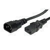 VALUE Câble d'alimentation, IEC 320 C14 - C13, noir, 1 m