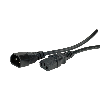 VALUE Câble d'alimentation, IEC 320 C14 - C13, noir, 1 m