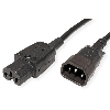 BACHMANN Câble d'alimentation C14 mâle - C15 femelle, noir, 1 m