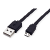 ROLINE Câble USB 2.0, USB A mâle - Micro USB B mâle, noir, 1 m