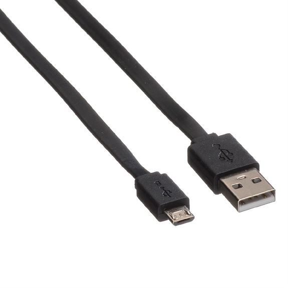 ROLINE Câble USB 2.0, USB A mâle - Micro USB B mâle, noir, 1 m-Lire la description