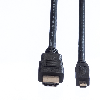 VALUE Câble HDMI High Speed avec Ethernet, HDMI A M - Micro HDMI D M, 2 m
