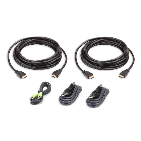 ATEN 2L-7D03UHX5 Kit de câbles KVM sécurisé deux affichages HDMI USB-Lire la description