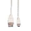 VALUE Câble USB 2.0, type A - mini 5-broches, blanc, 0,8 m