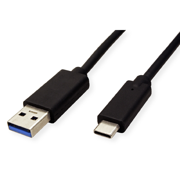 ROLINE GREEN Câble USB 3.2 Gen 1, A-C, M/M, noir, 1 m-Lire la description