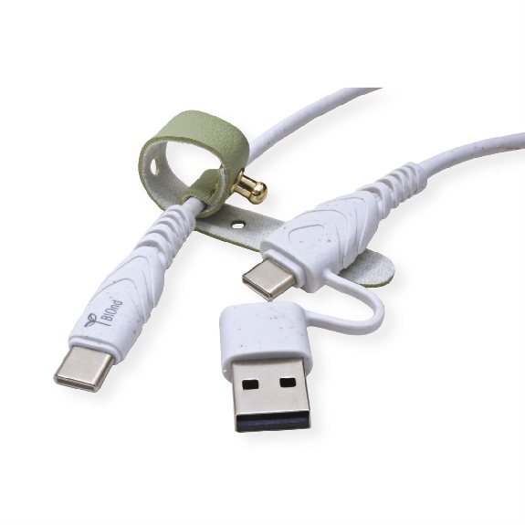 BIOnd BIO-CT-TC Câble USB-C vers Type-C+A 3A, 1,2 m-Lire la description