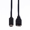 ROLINE Câble USB 3.2 Gen 1, C-Micro B, M/M, noir, 1 m