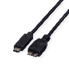 ROLINE Câble USB 3.2 Gen 1, C-Micro B, M/M, noir, 1 m